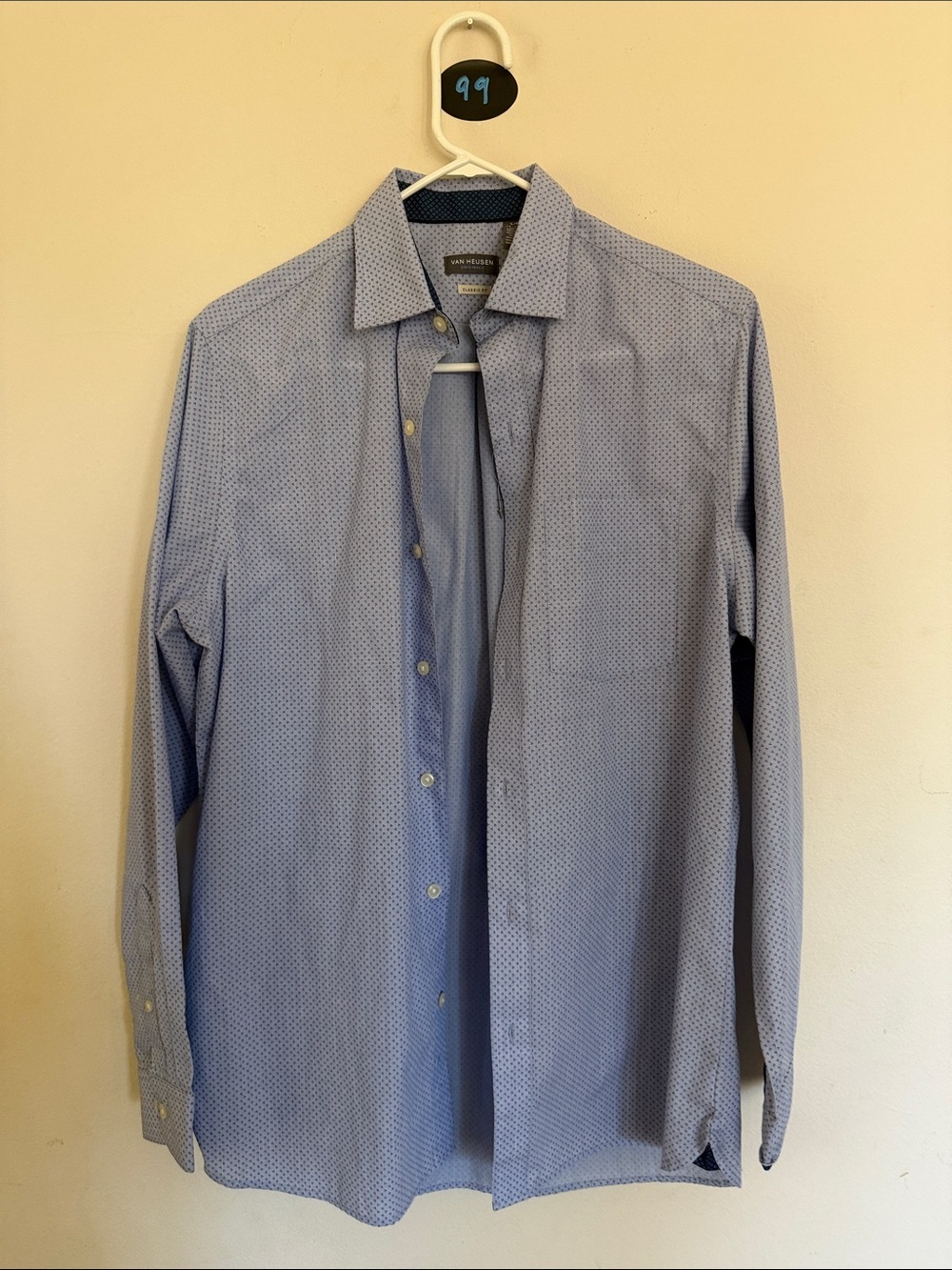 Van Heusen Light Blue Microdot Dress Shirt